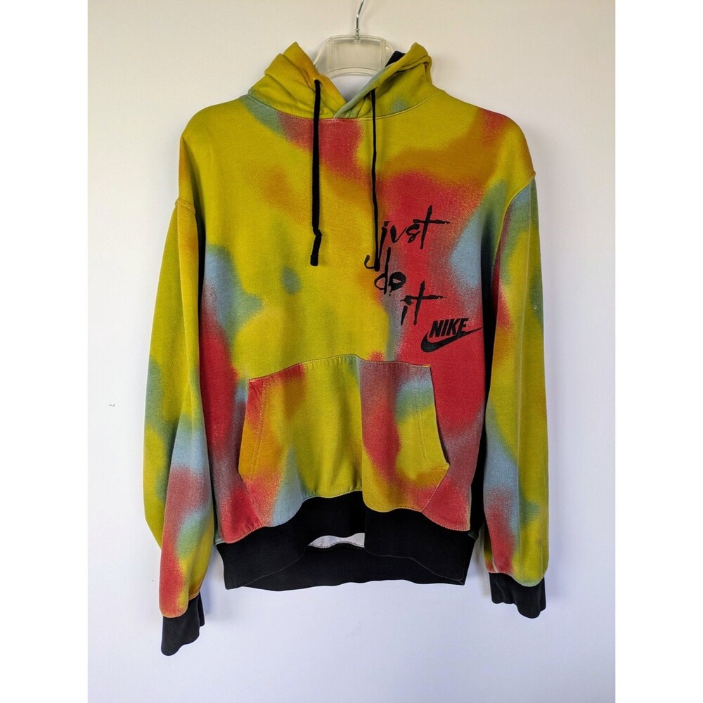 Nike NSW Men's Hoodie Tie-Dye Size L Actions Speak Louder Pullover Sweatshirt